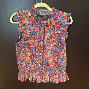 Colorful J Crew top. Size 10